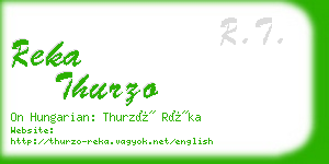 reka thurzo business card